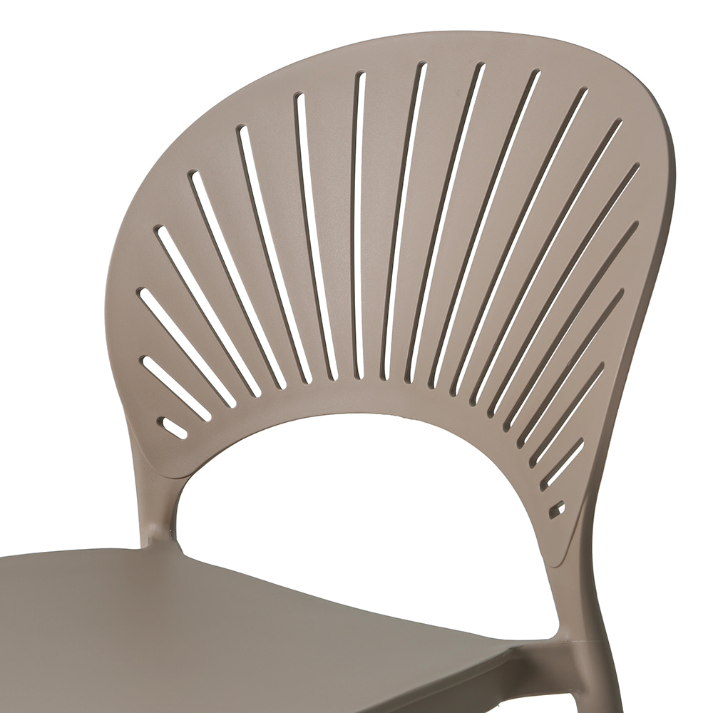 Taupe Polypropylene Side Chair-PP Chair
