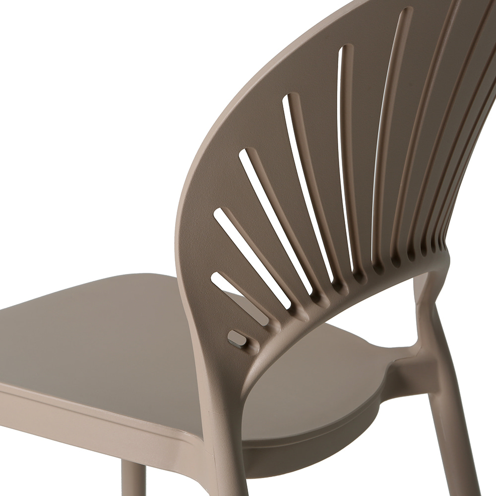 Taupe Polypropylene Side Chair-PP Chair