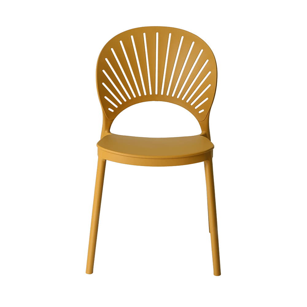 Mustard Polypropylene Side Chair-PP Chair