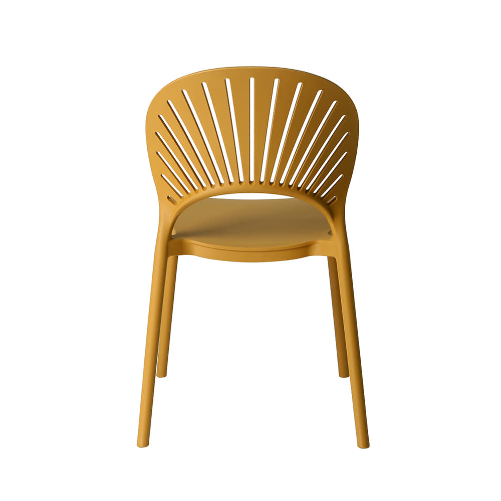 Mustard Polypropylene Side Chair-PP Chair