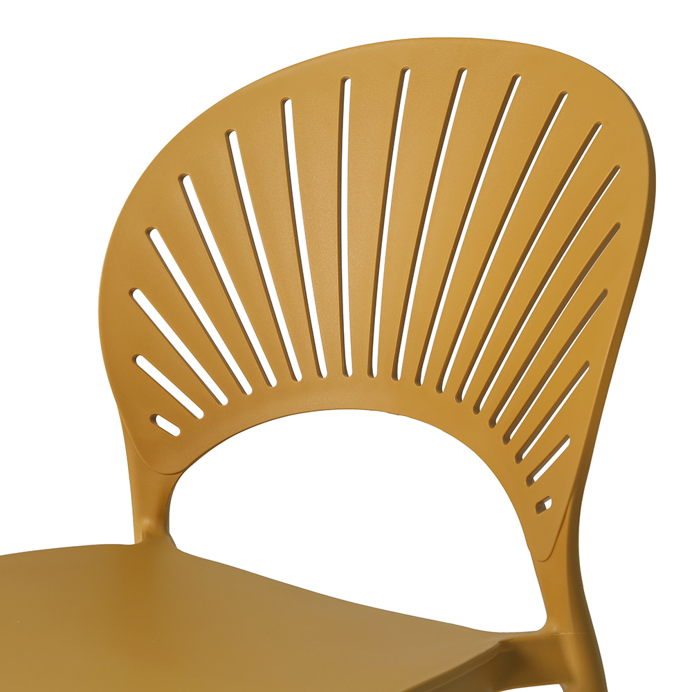 Mustard Polypropylene Side Chair-PP Chair