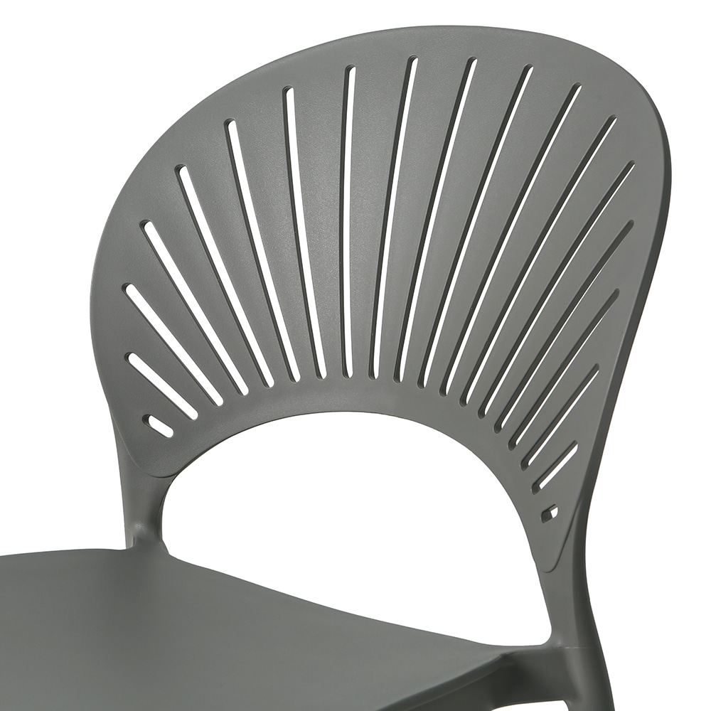 Mustard Polypropylene Side Chair-PP Chair