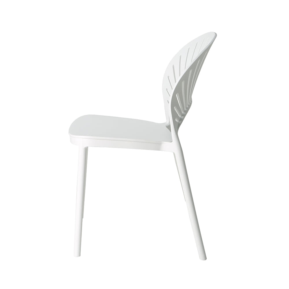 White Polypropylene Side Chair-PP Chair