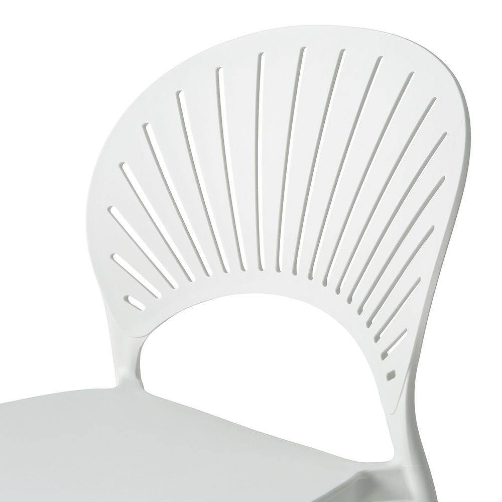 White Polypropylene Side Chair-PP Chair