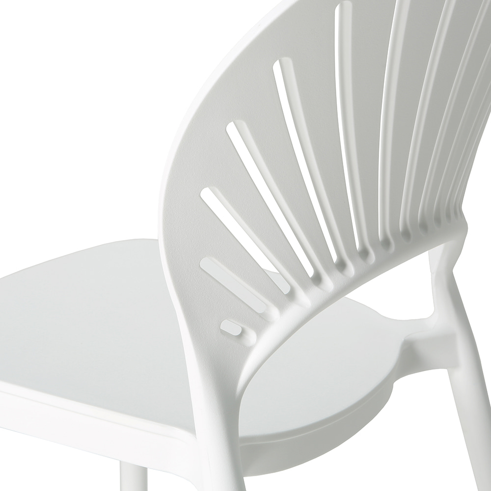 White Polypropylene Side Chair-PP Chair
