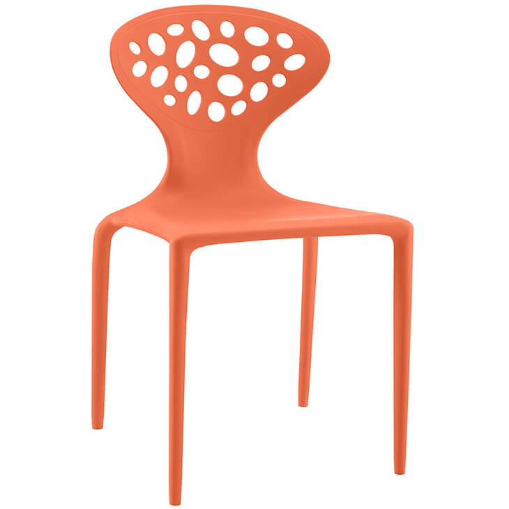 Orange Plastic Side Chair-PP Chair
