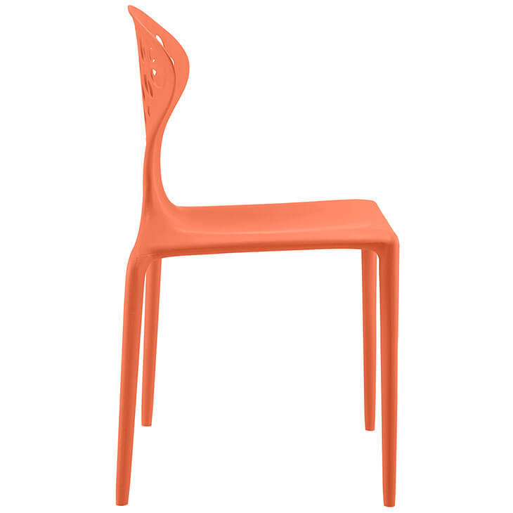 Orange Plastic Side Chair-PP Chair