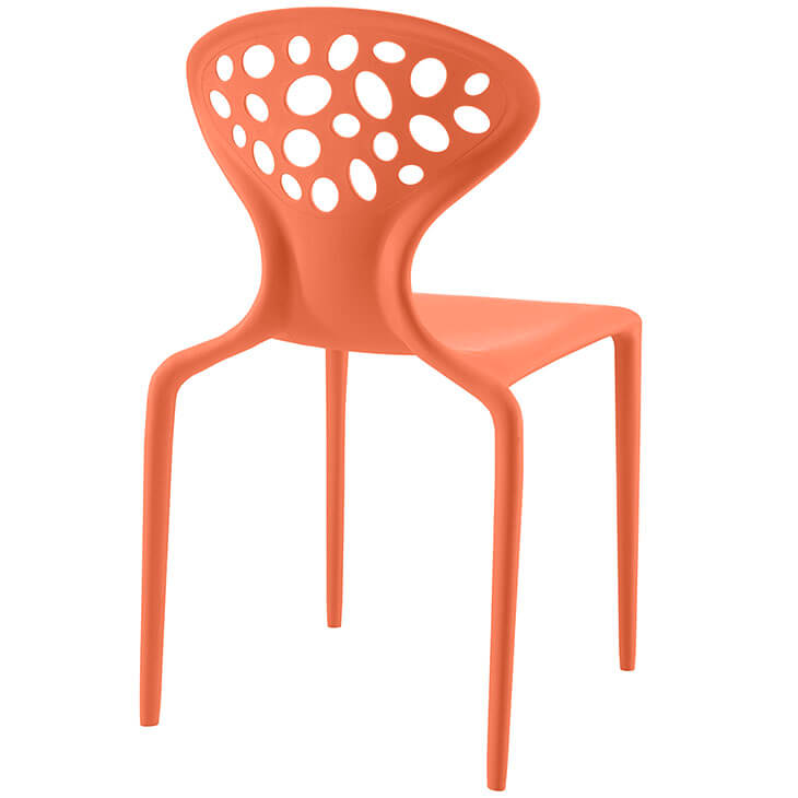 Orange Plastic Side Chair-PP Chair