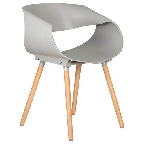 Infinity Chairs Wood Feet In Warm Grey-PP Chair