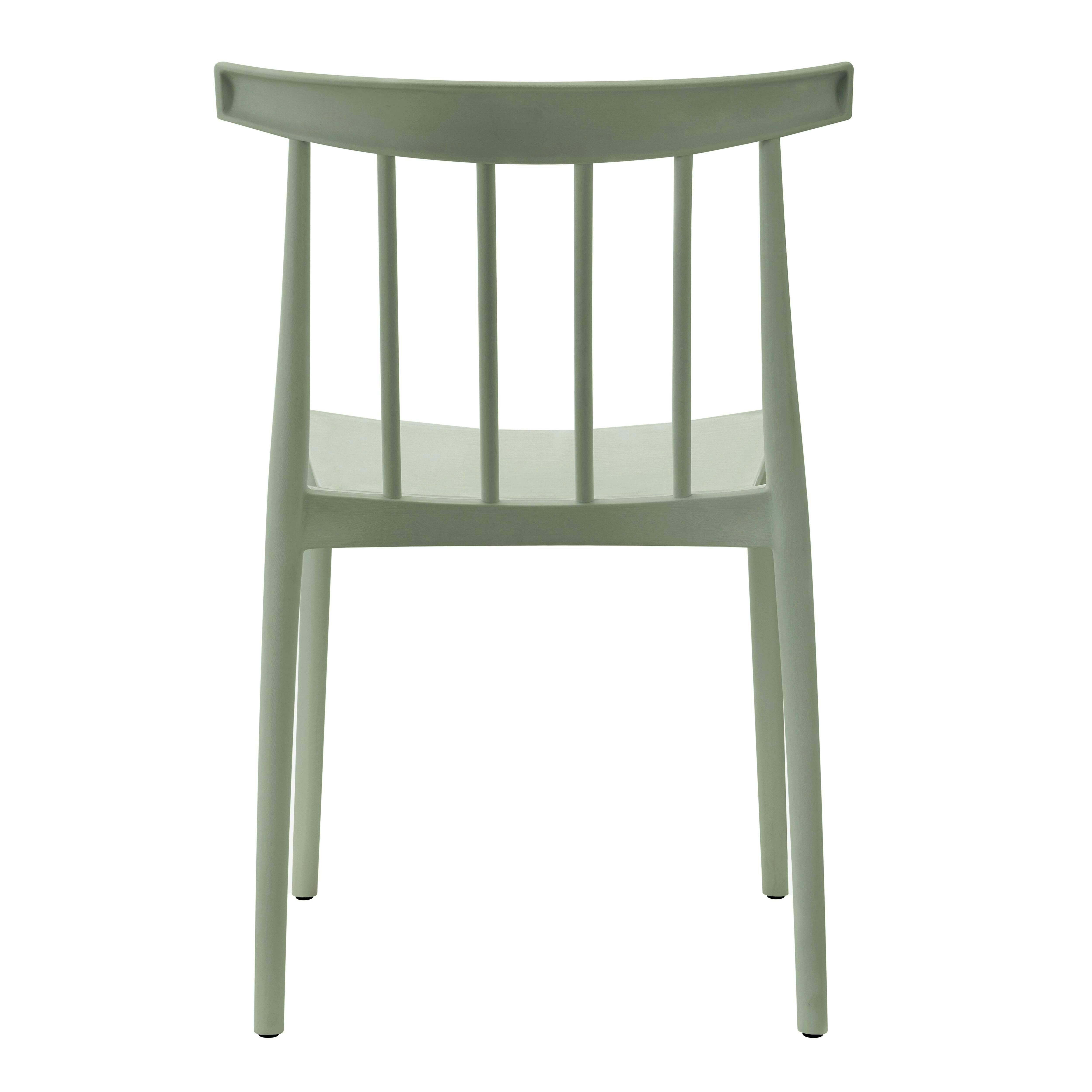 Modern Polypropylene Dining Chair with Vertical Slat Backrest for Outdoor & Indoor Use