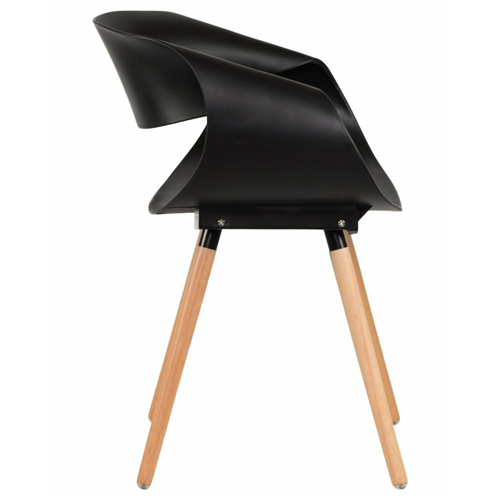 Infinity Chairs Wood Feet In Black-PP Chair