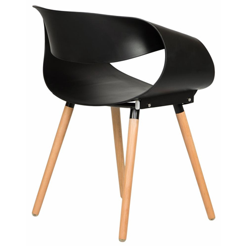 Infinity Chairs Wood Feet In Black-PP Chair