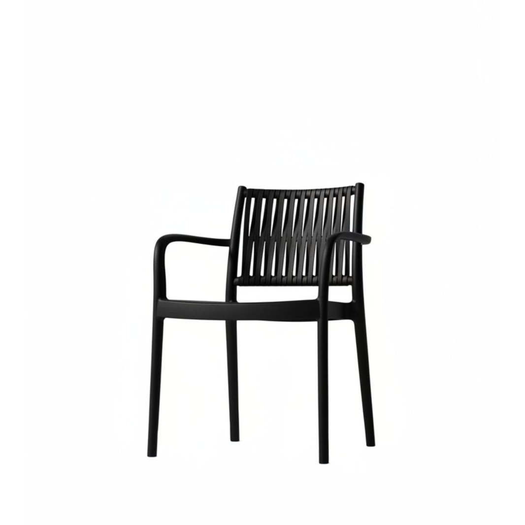 Wholesale Woven Plastic Armchair | Commercial Outdoor Dining Chair for Restaurant & Hotel