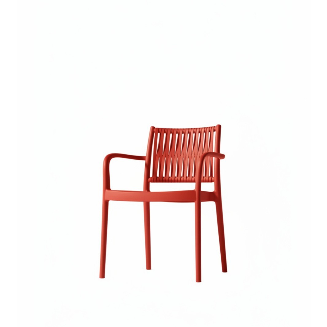 Wholesale Woven Plastic Armchair | Commercial Outdoor Dining Chair for Restaurant & Hotel