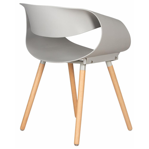 Infinity Chairs Wood Feet In Warm Grey-PP Chair