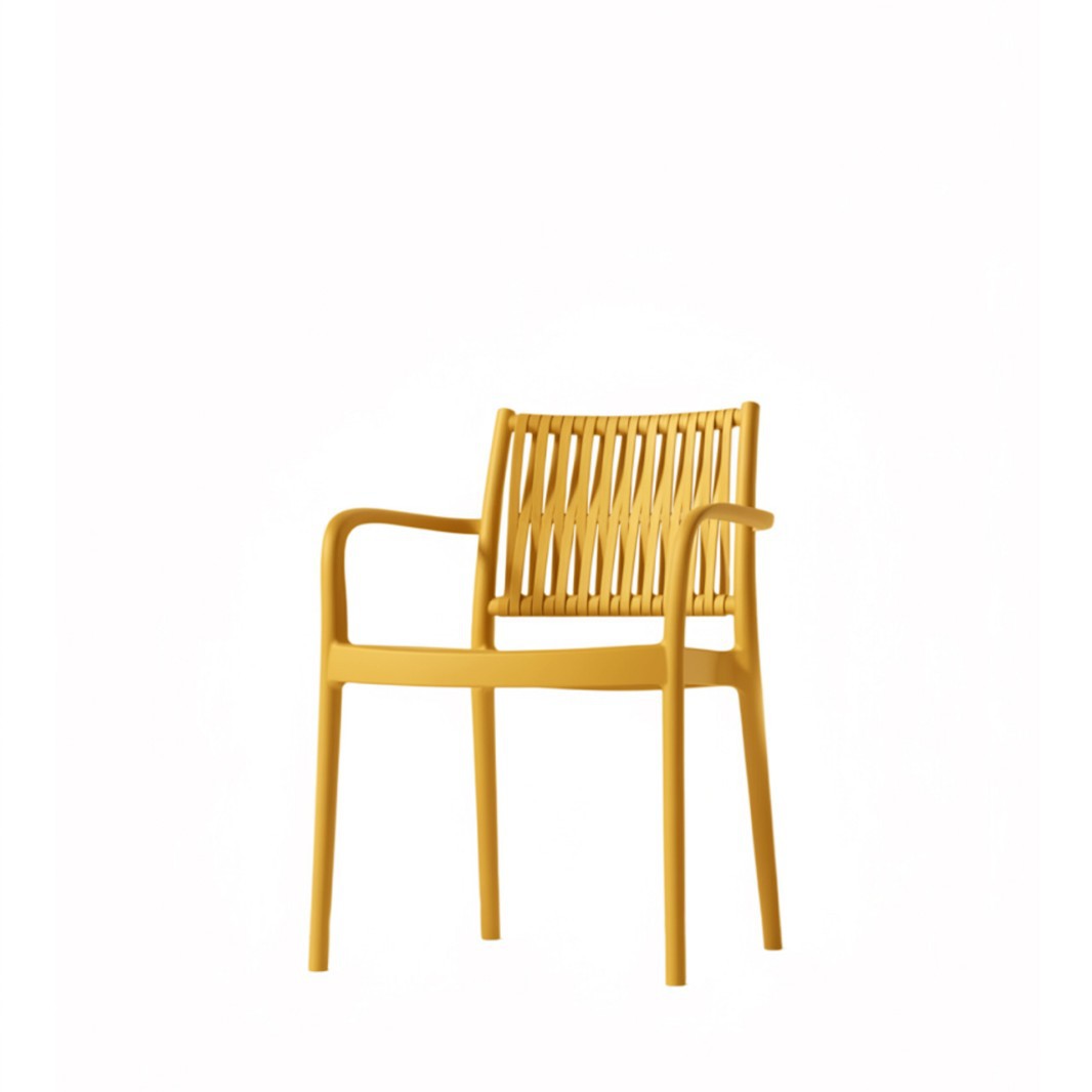 Wholesale Woven Plastic Armchair | Commercial Outdoor Dining Chair for Restaurant & Hotel