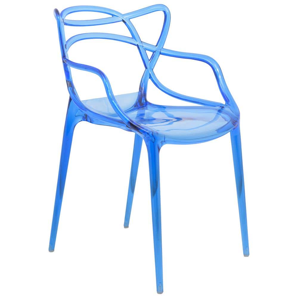 Masters Chair Designer Transparent Blue-PP Chair