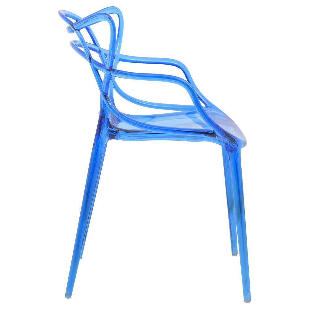 Masters Chair Designer Transparent Blue-PP Chair