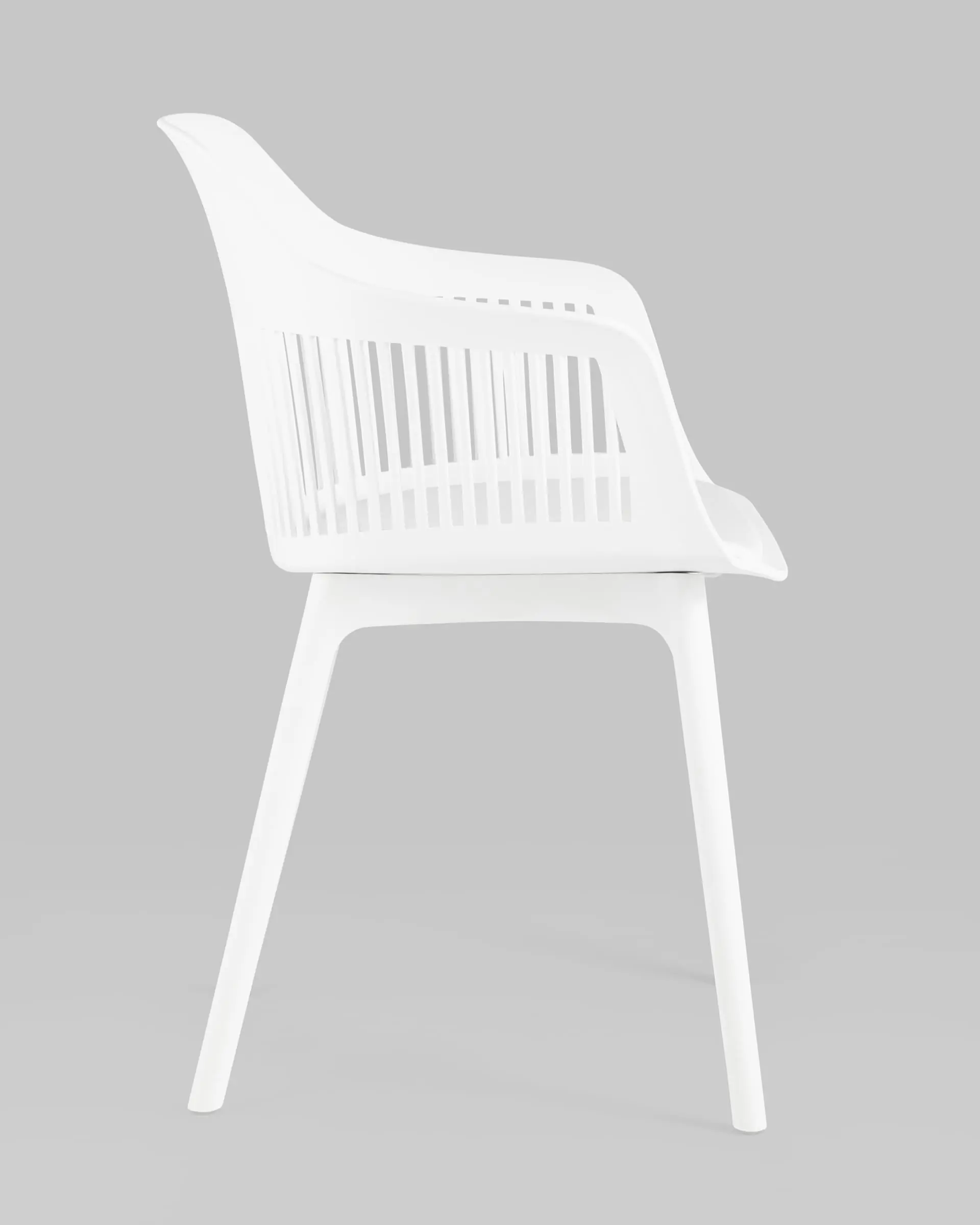 Polypropylene Armchair In White-PP Chair