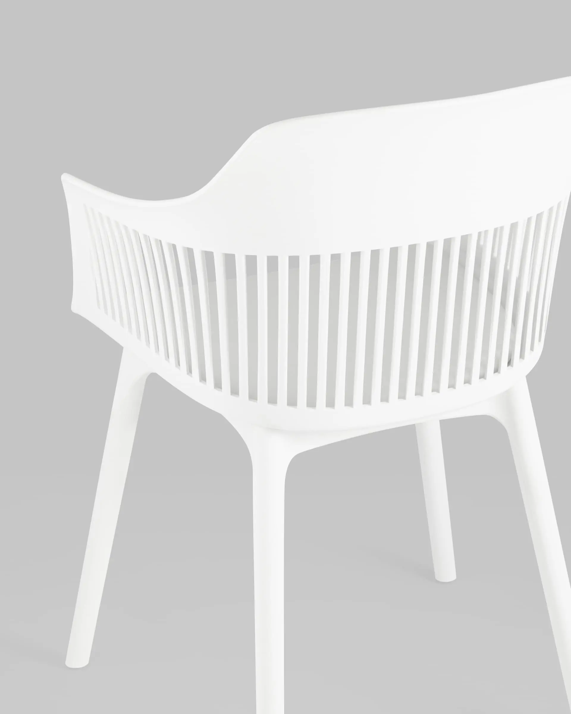 Polypropylene Armchair In White-PP Chair