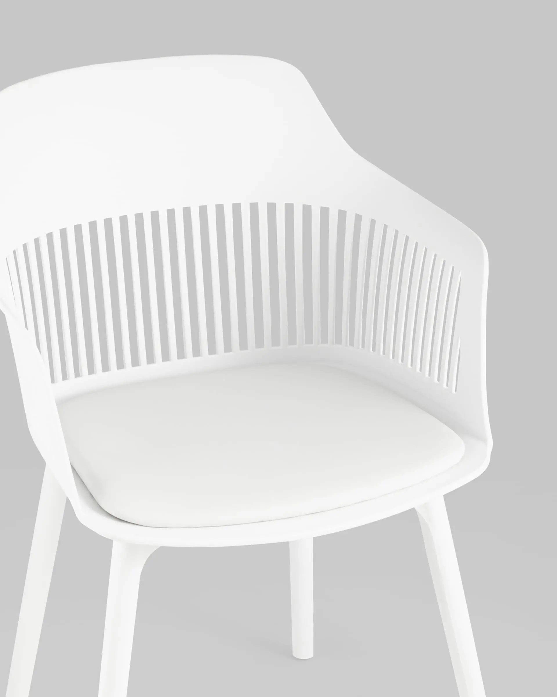 Polypropylene Armchair In White-PP Chair