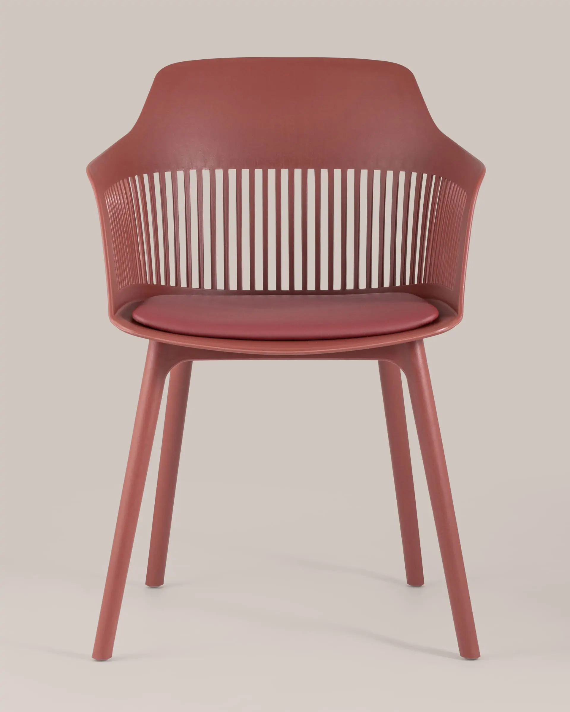 Polypropylene Armchair In Burgundy-PP Chair