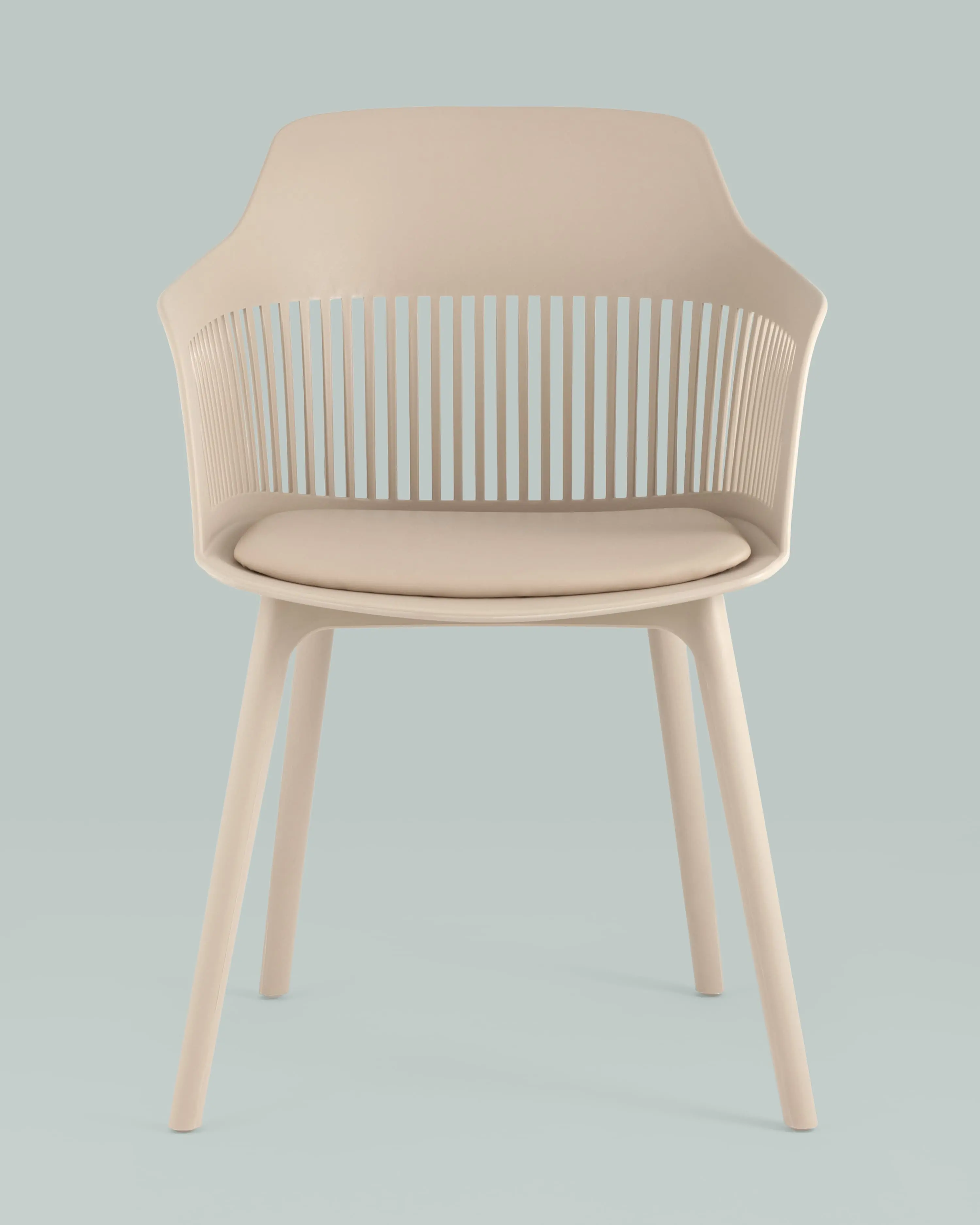 Polypropylene Armchair In Taupe-PP Chair