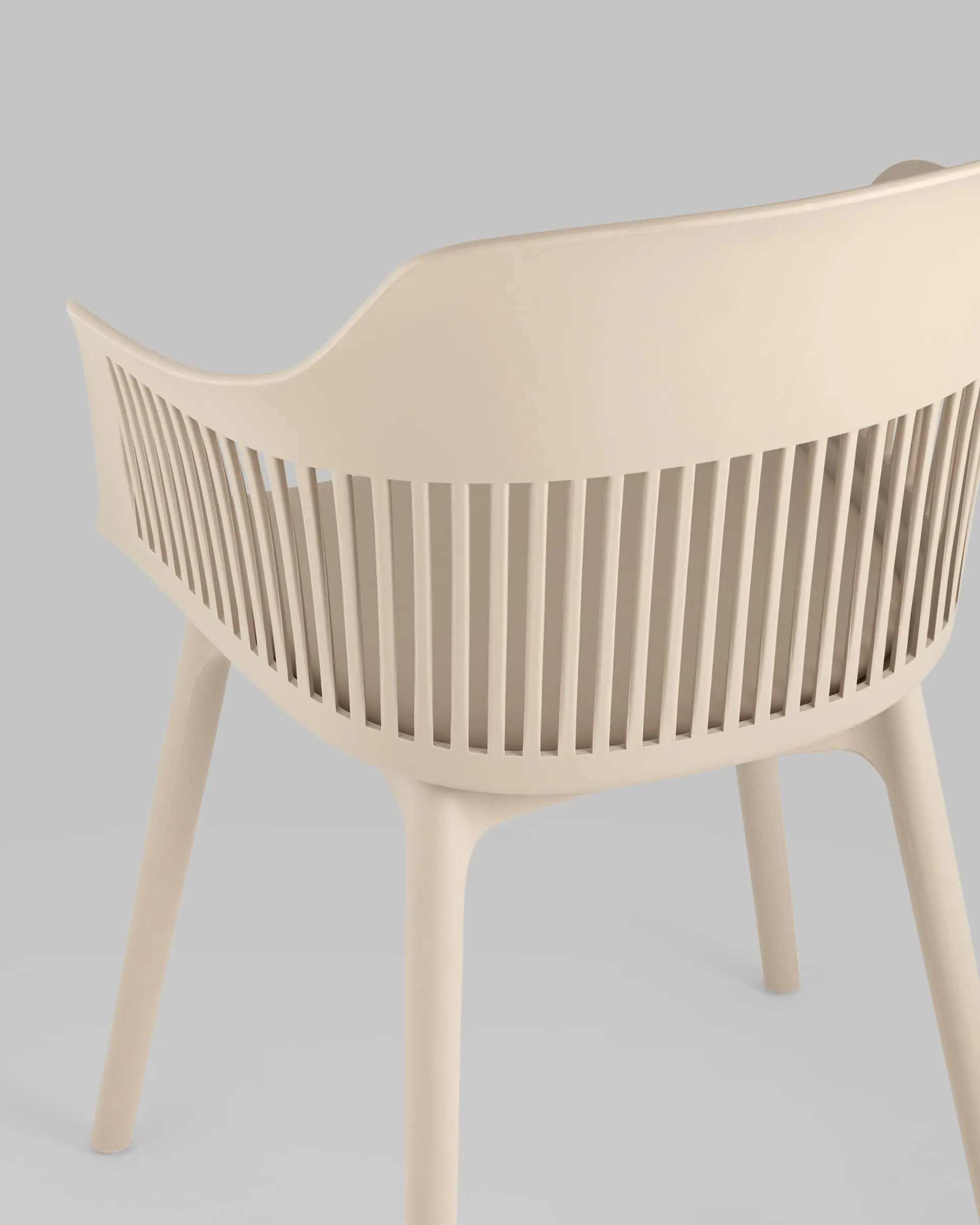Polypropylene Armchair In Taupe-PP Chair