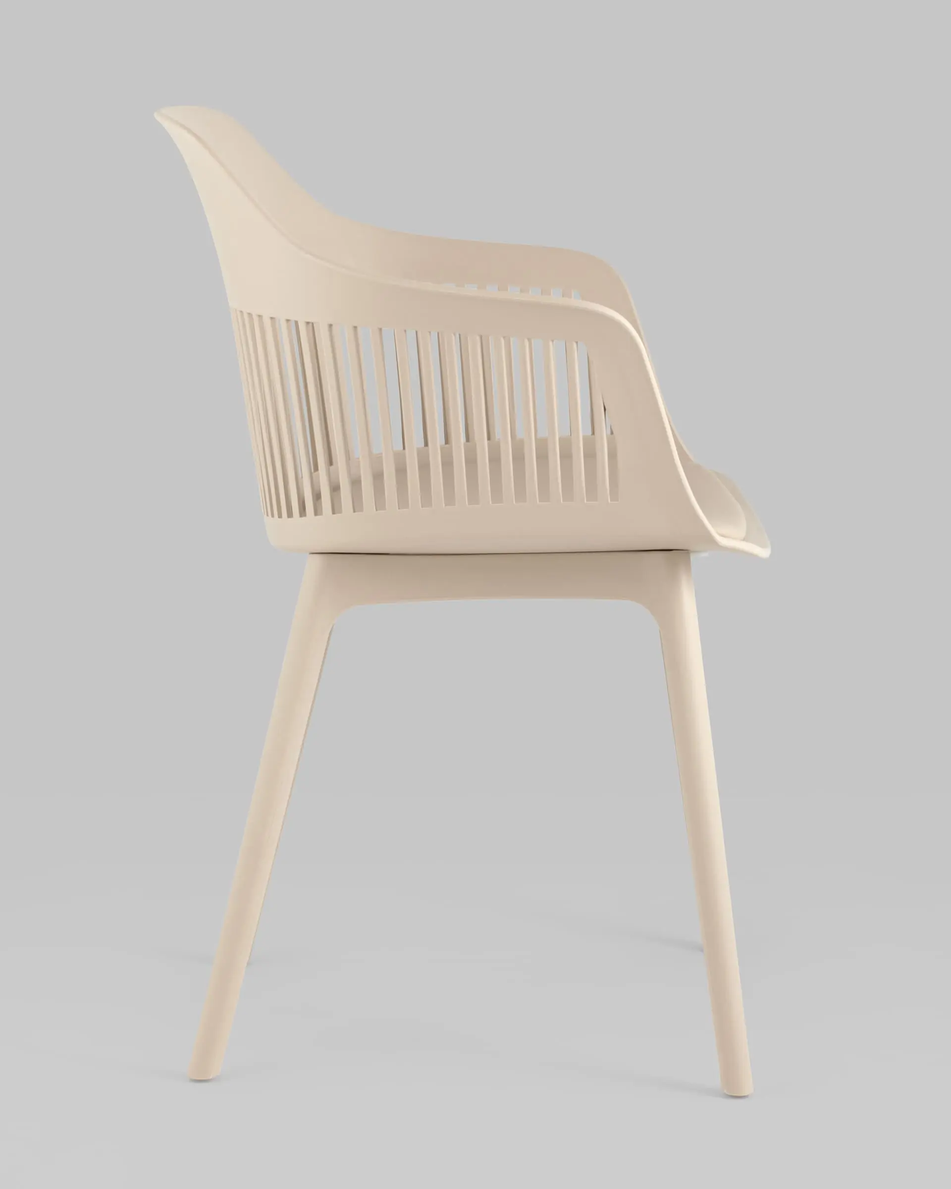 Polypropylene Armchair In Taupe-PP Chair