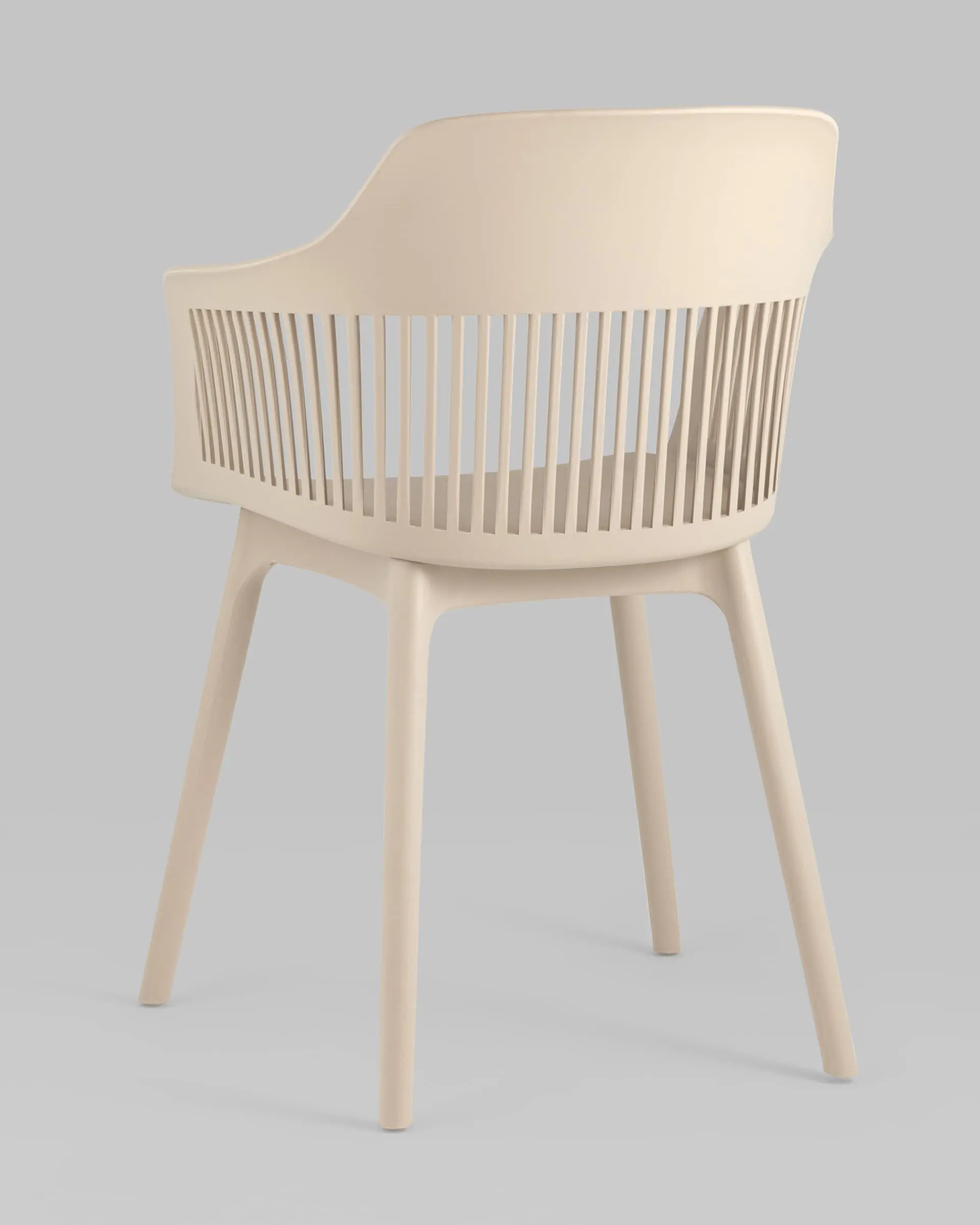 Polypropylene Armchair In Taupe-PP Chair