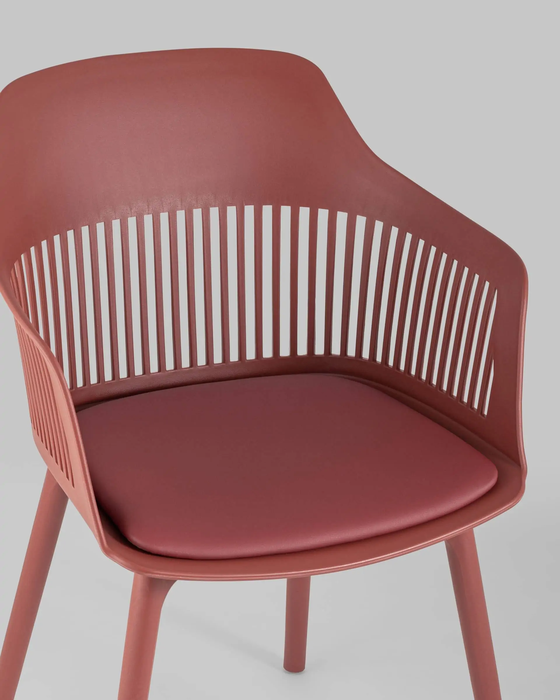 Polypropylene Armchair In Burgundy-PP Chair
