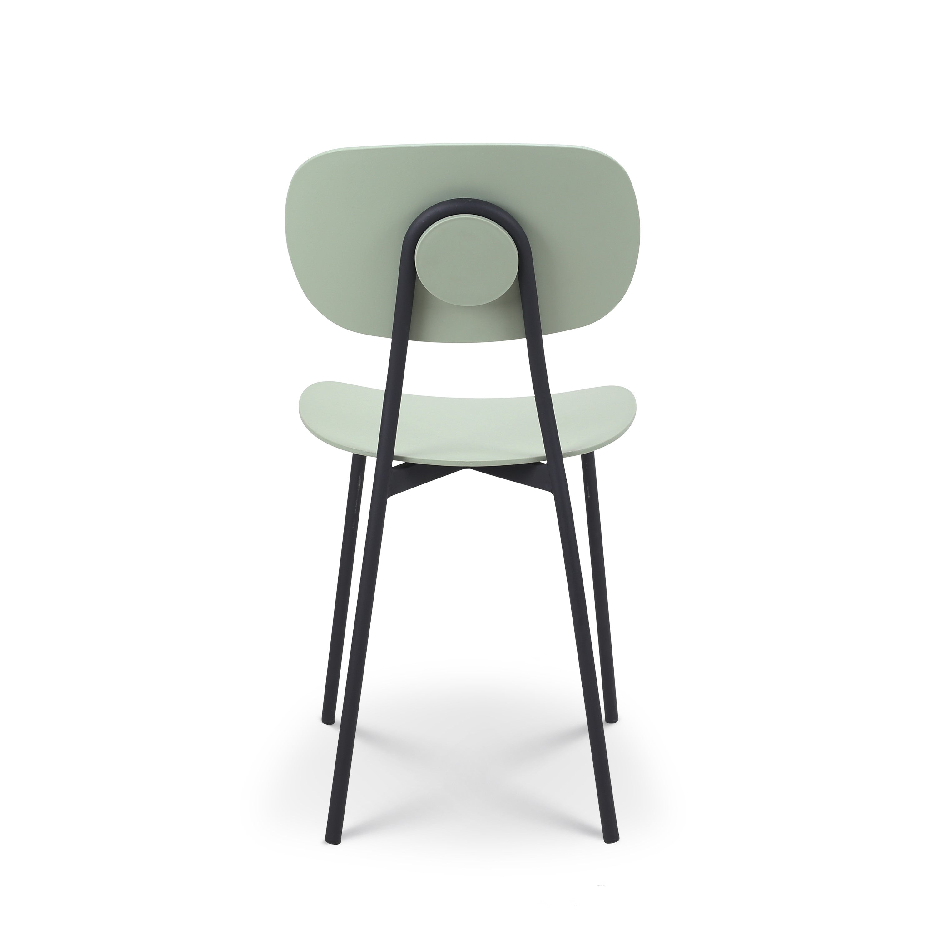 Light Green Plastic Chair With Metal Feet-PP Chair