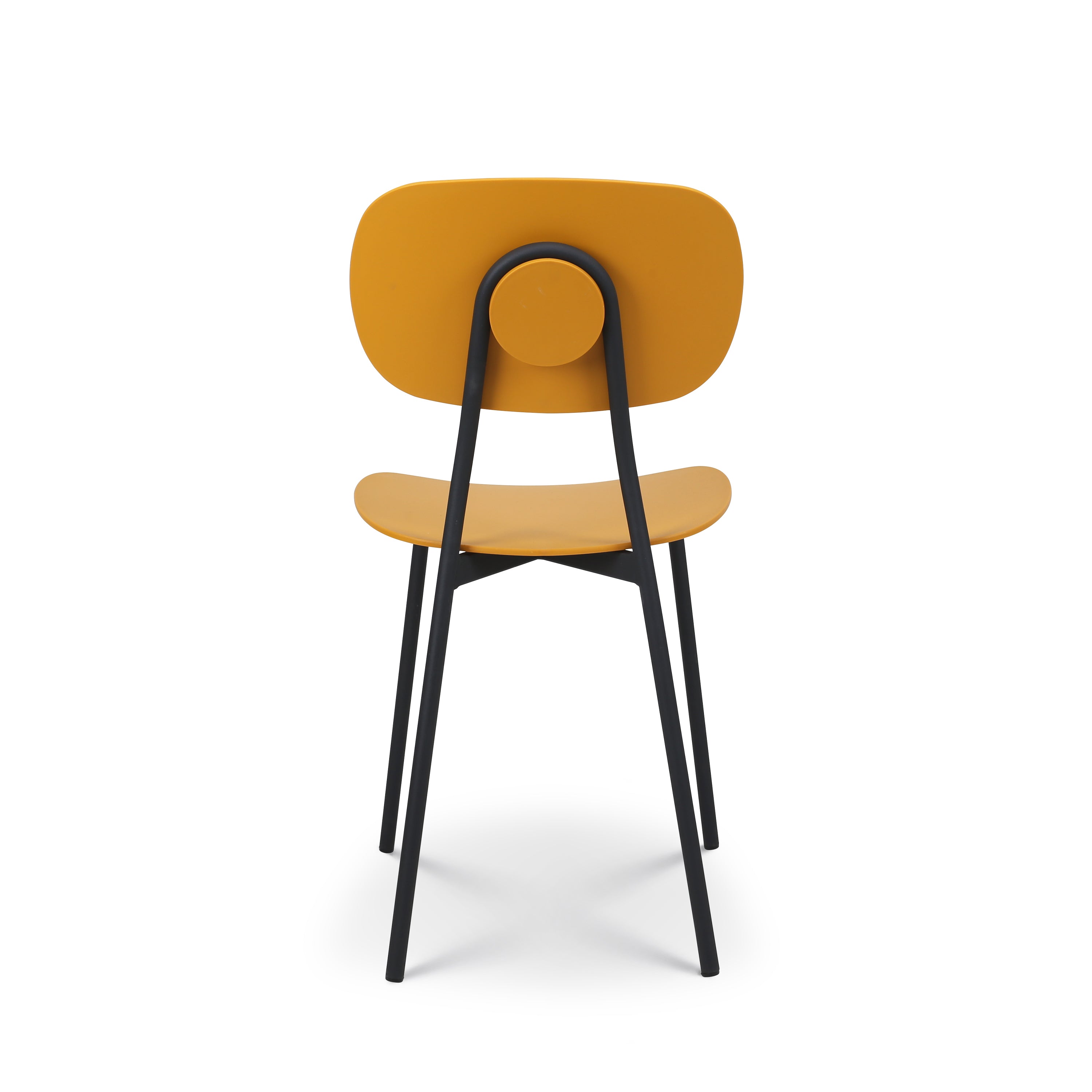 Mustard Plastic Chair With Metal Feet-PP Chair