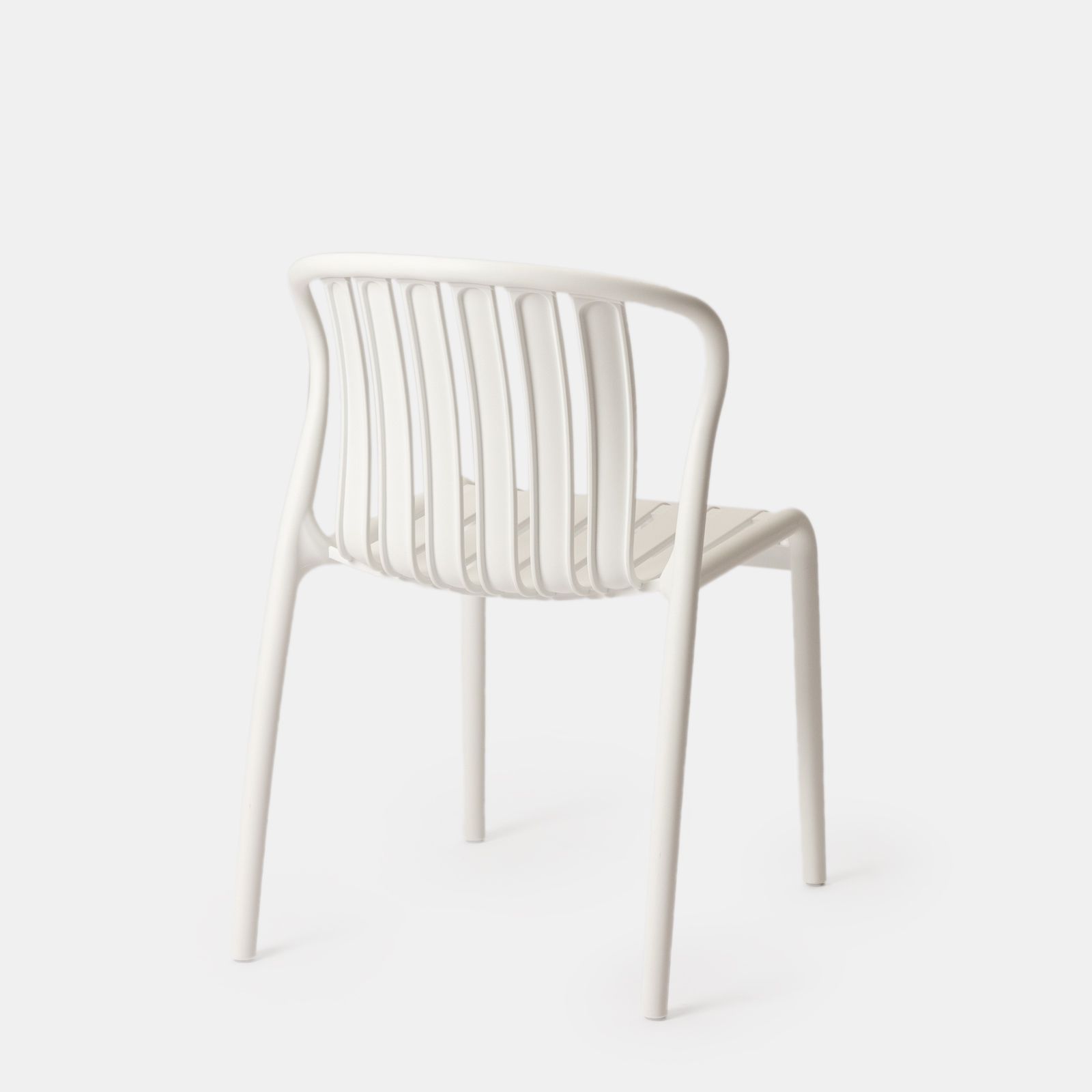 Beige Stackable Plastic Dining Chair – Timeless & Space-Saving Seating