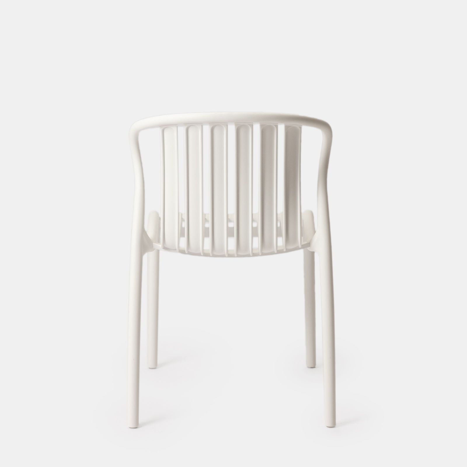 Beige Stackable Plastic Dining Chair – Timeless & Space-Saving Seating