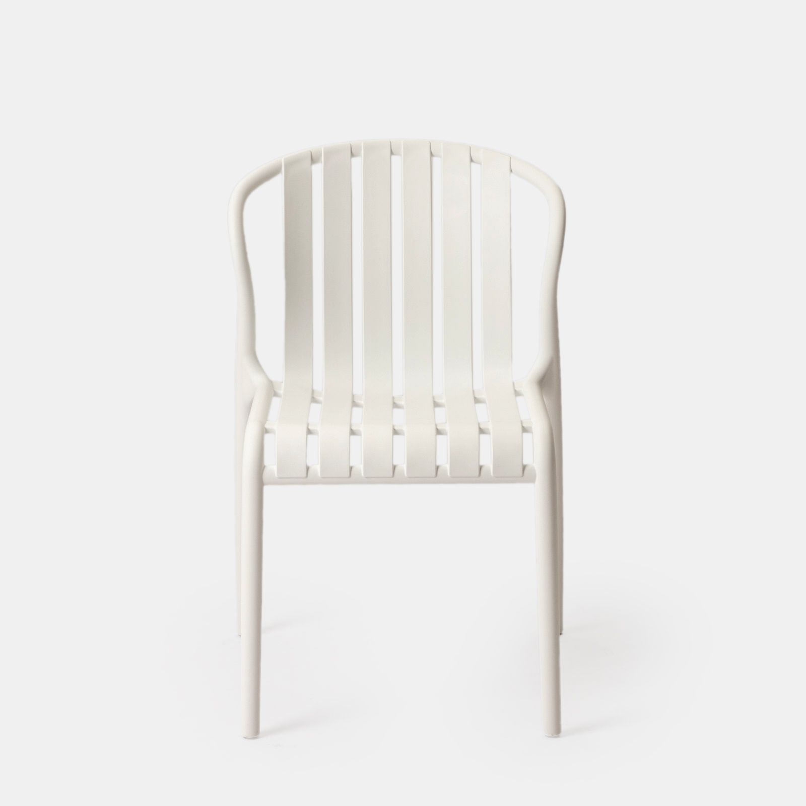 Beige Stackable Plastic Dining Chair – Timeless & Space-Saving Seating