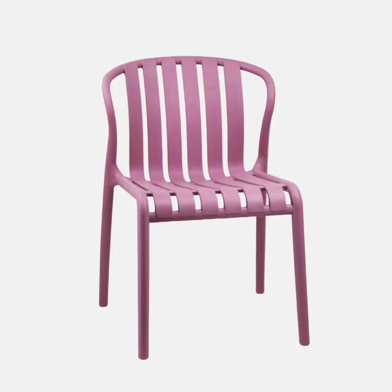 Purple Stackable Plastic Dining Chair