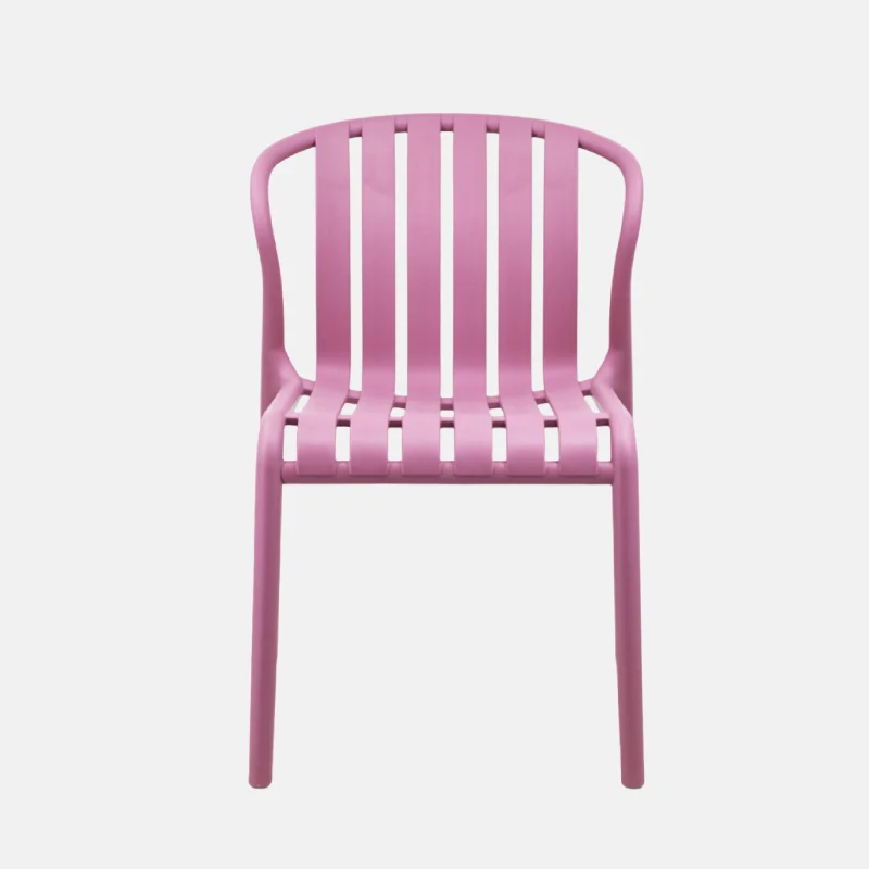 Purple Stackable Plastic Dining Chair