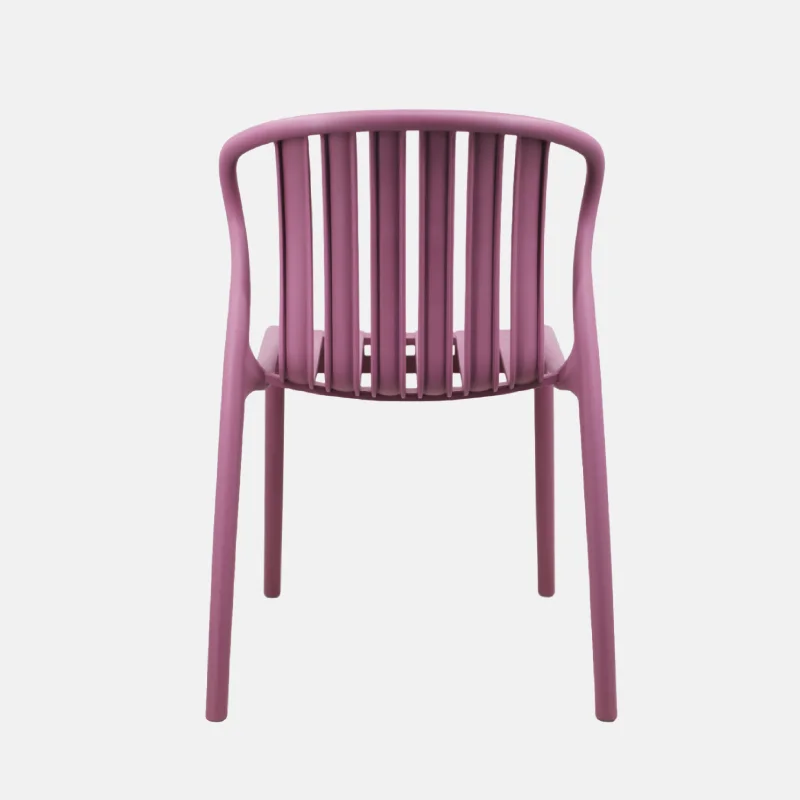 Purple Stackable Plastic Dining Chair