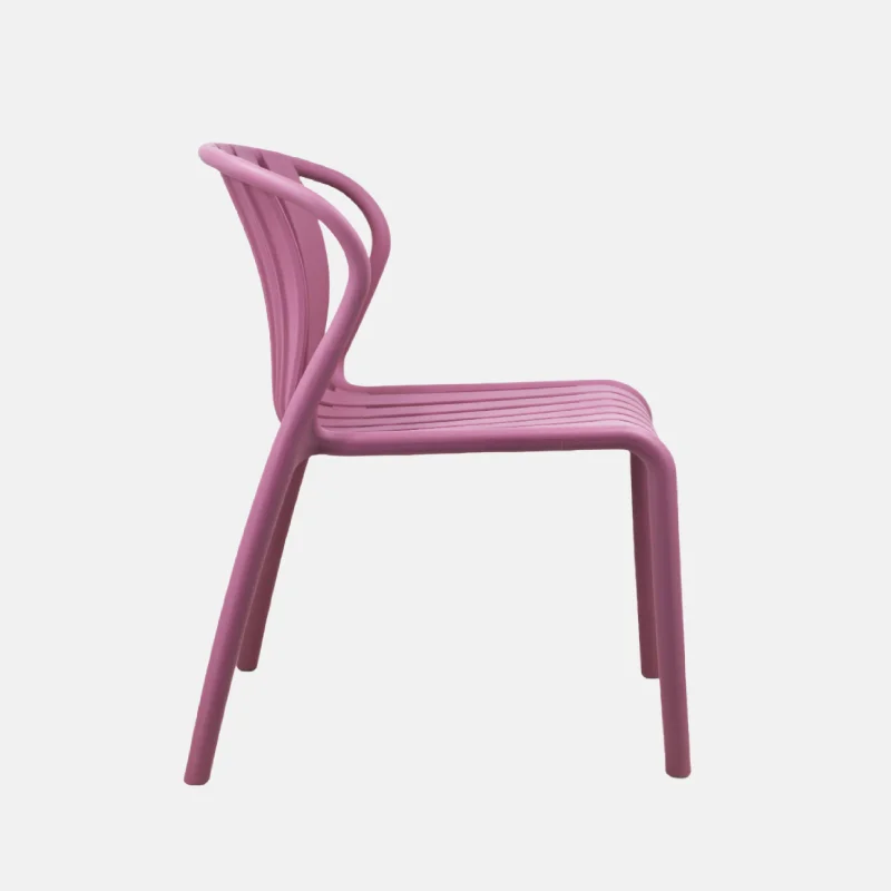Purple Stackable Plastic Dining Chair