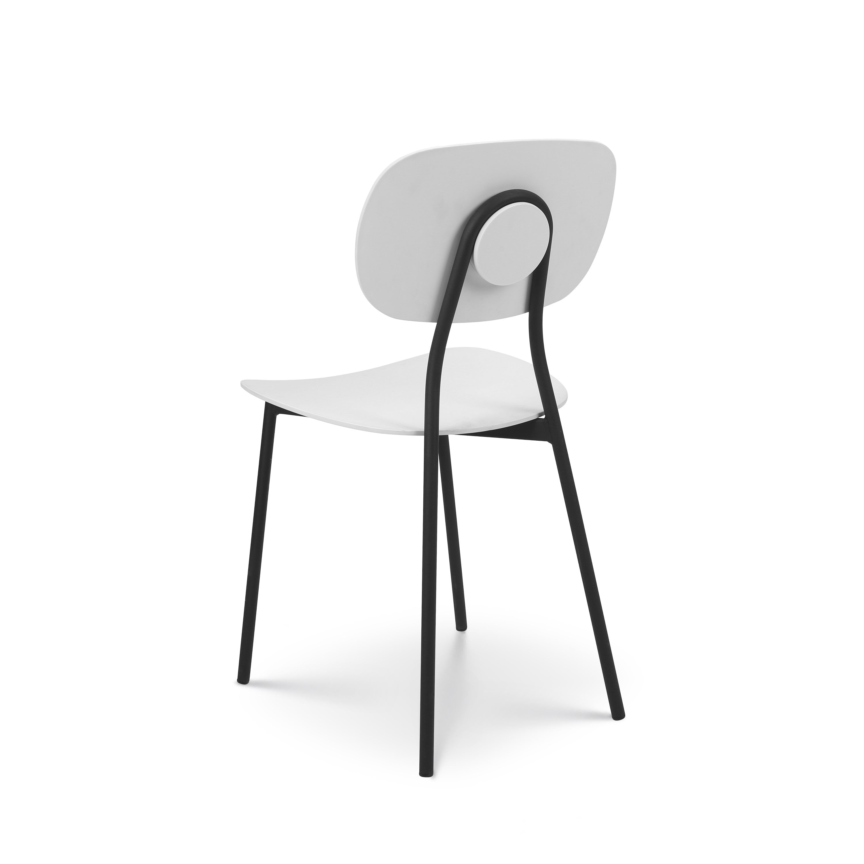 White Plastic Chair With Metal Feet-PP Chair