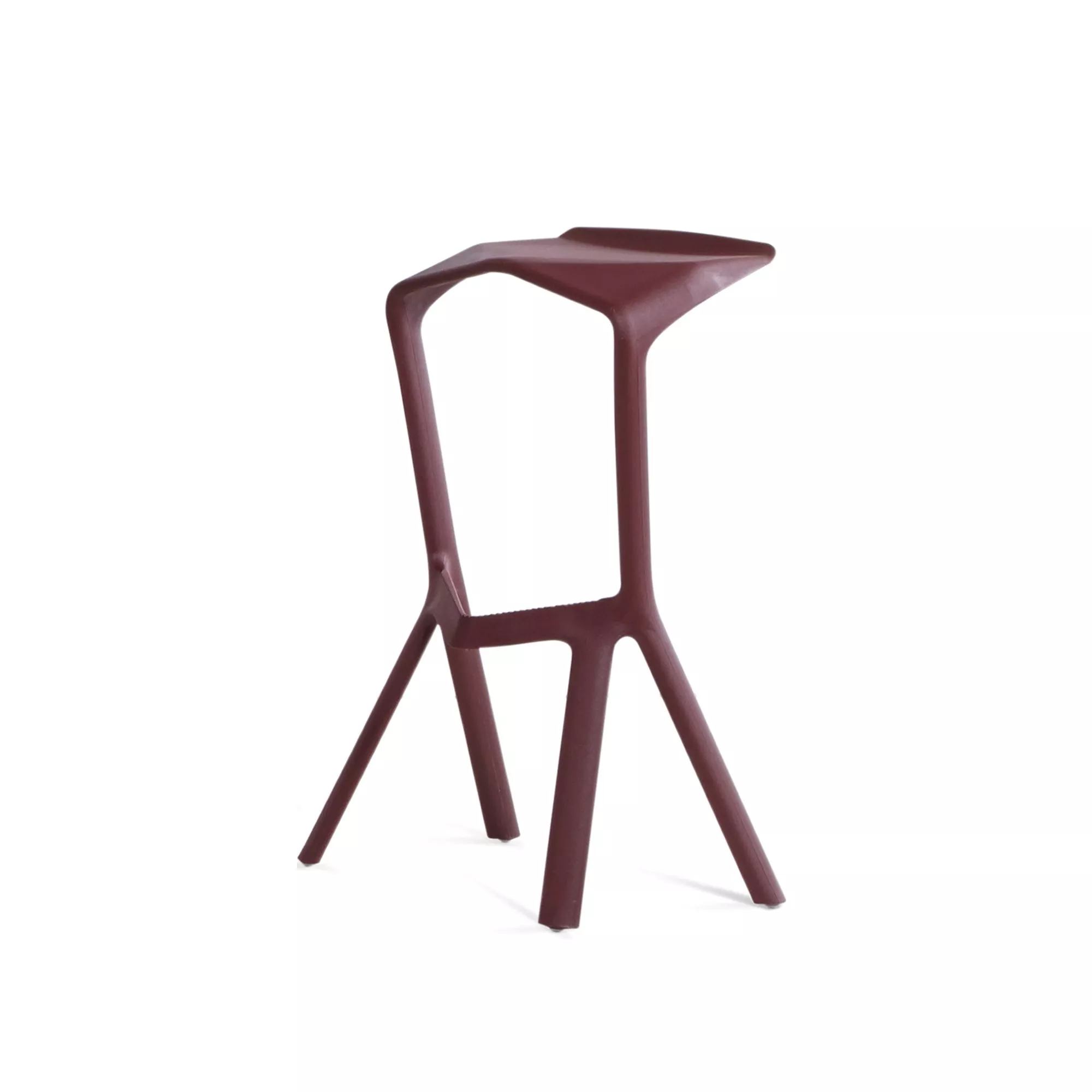 Claret Plastic Shark Bar Stool-PP Chair