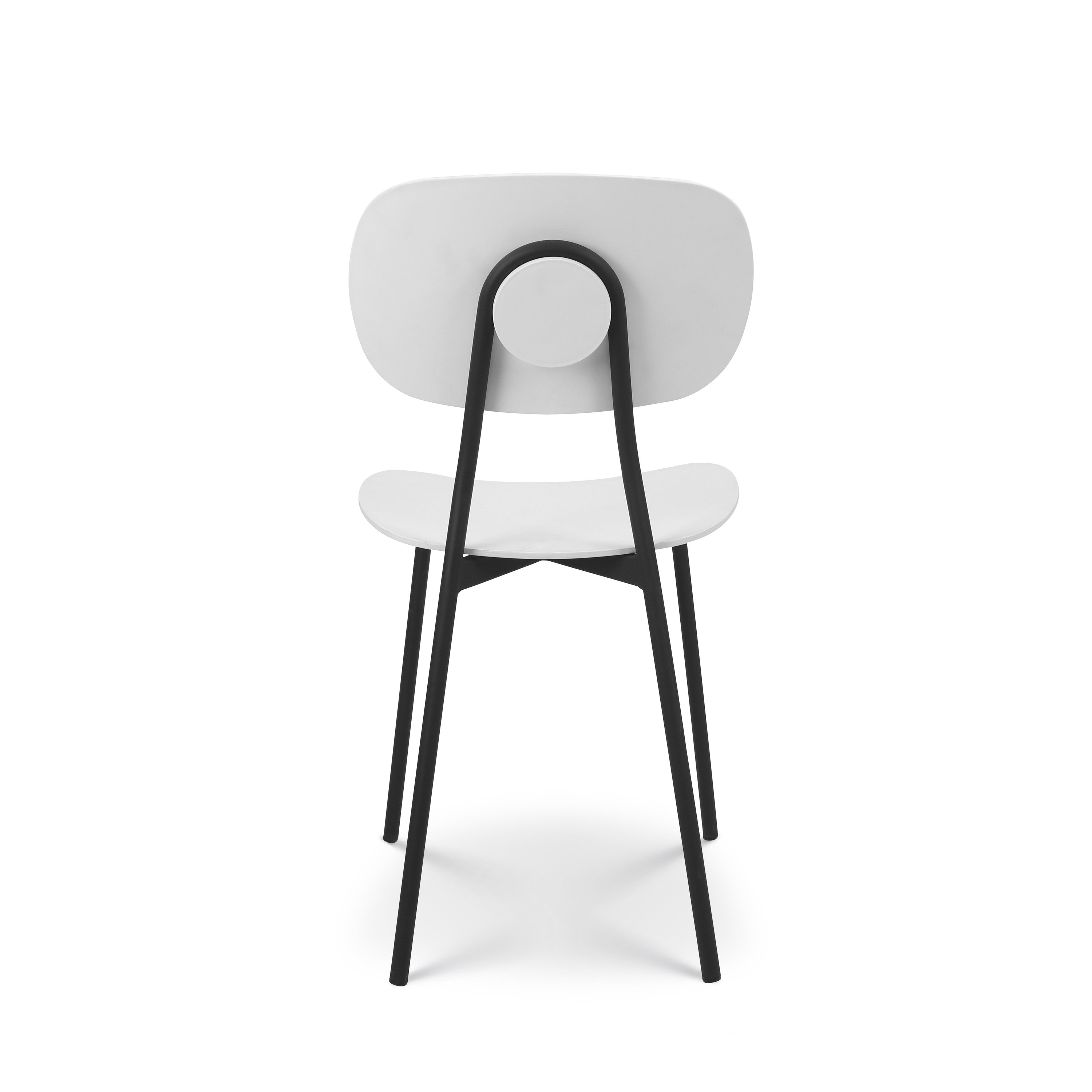 White Plastic Chair With Metal Feet-PP Chair
