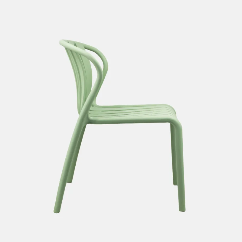 Mint Green Stackable Plastic Dining Chair – Fresh & Space-Saving Seating