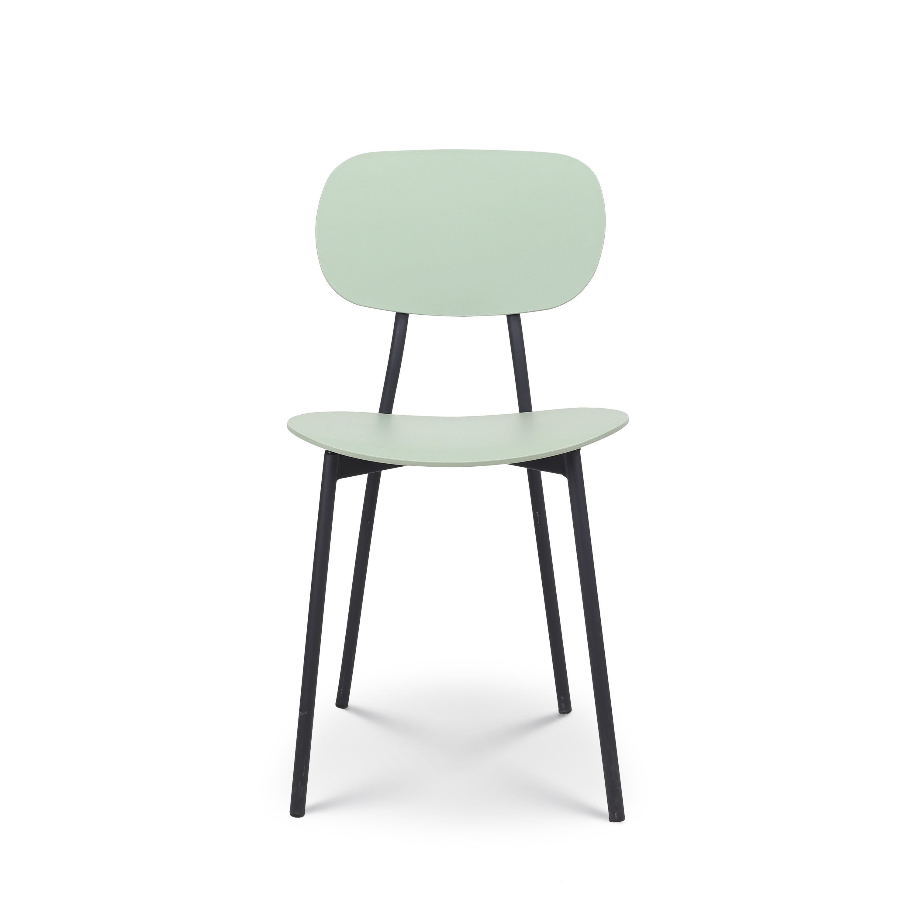 Light Green Plastic Chair With Metal Feet-PP Chair