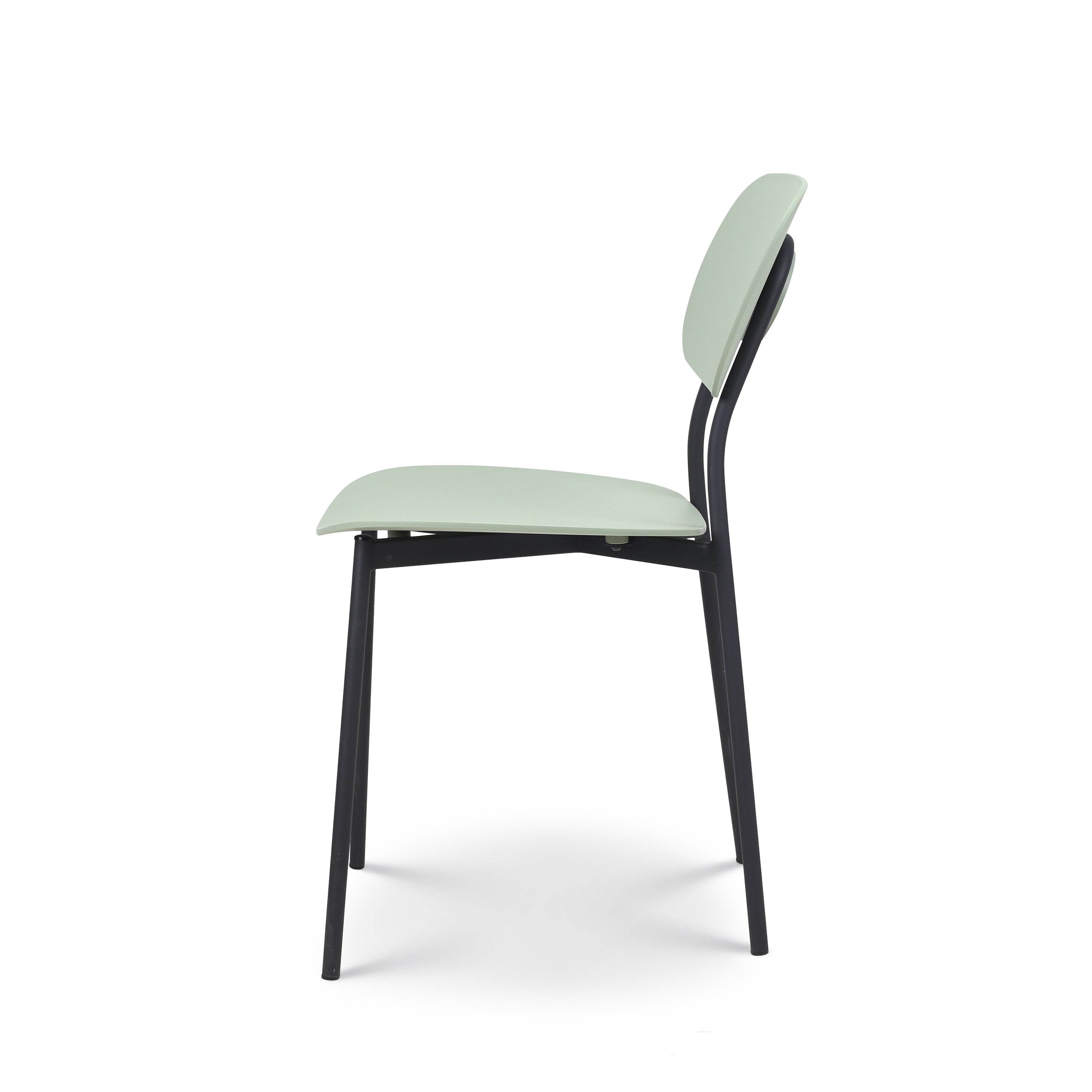Light Green Plastic Chair With Metal Feet-PP Chair