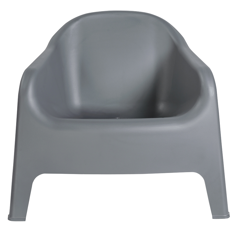 Grey plastic relax armchair-PP Chair