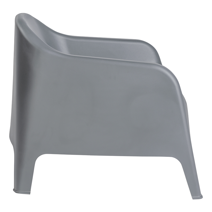 Grey plastic relax armchair-PP Chair