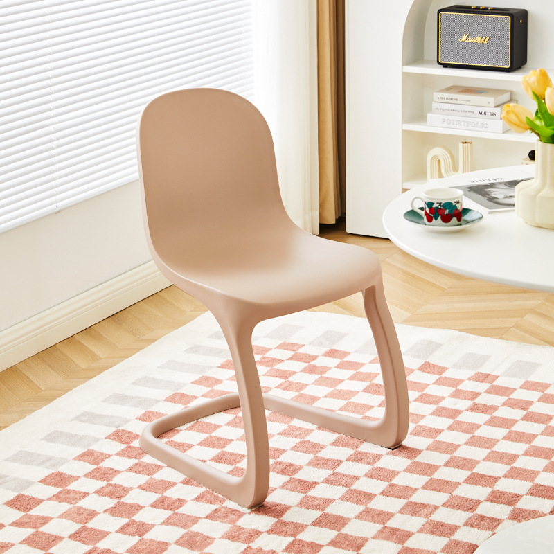 Cantilever Taupe Polypropylene Chair-PP Chair