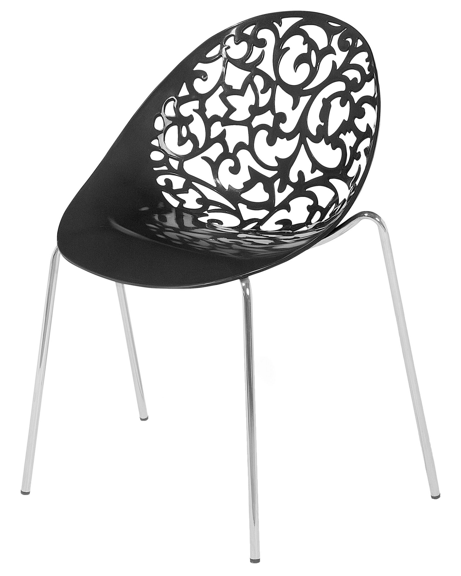 Modern Plastic Chair With Chromed Metal Feet-PP Chair